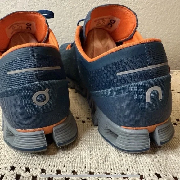 On Running Cloud X Men’s Shoes – Navy Blue & Orange – Size US 10.5 - Picture 5 of 8